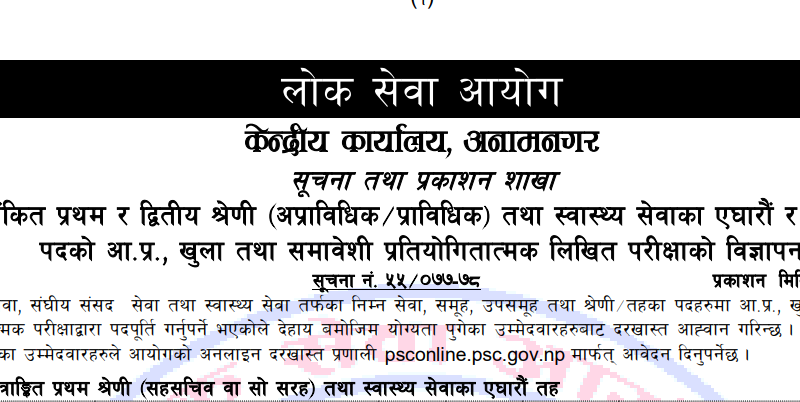 loksewa aayog vacancy 2077