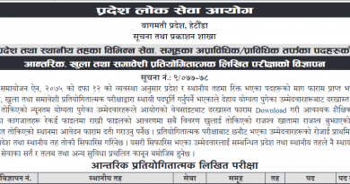 Bagmati Pradesh Loksewa Aayog Vacancy 2077