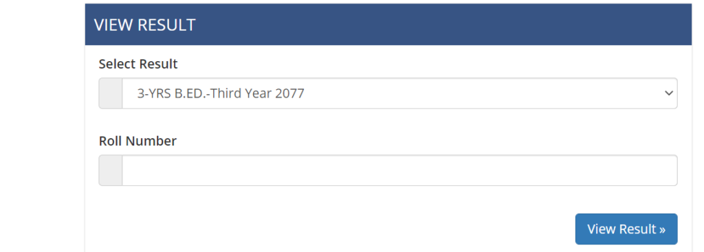 3-Years B.ED Third Year Result 2077