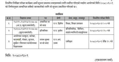 Upasachib & Nayab Subba written exam postponed notice