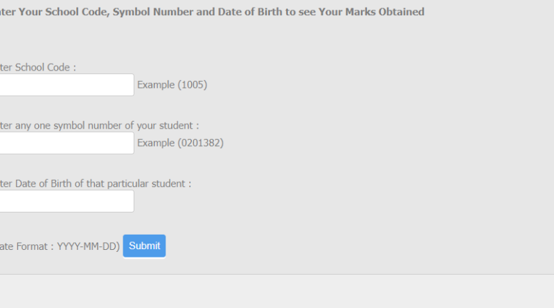 SEE Result 2080 School Grade sheet