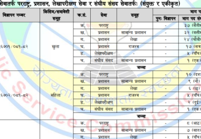 Section Officer Vacancy 2081