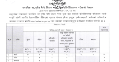 tsc secondary level vacancy 2081