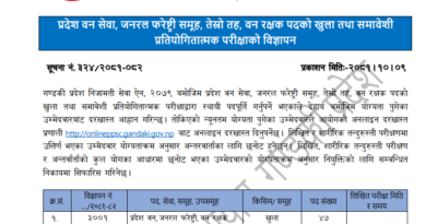 Gandaki Lokasewa Aayog Ban Rakshak Vacancy 2081